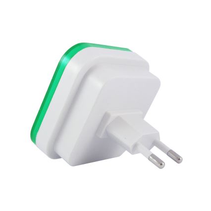 LED nachtlampje met schemersensor LED/0,5W/230V groen