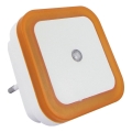 LED-nachtlampje met schemersensor LED/0,5W/230V oranje