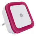 LED-nachtlampje met schemersensor LED/0,5W/230V roze