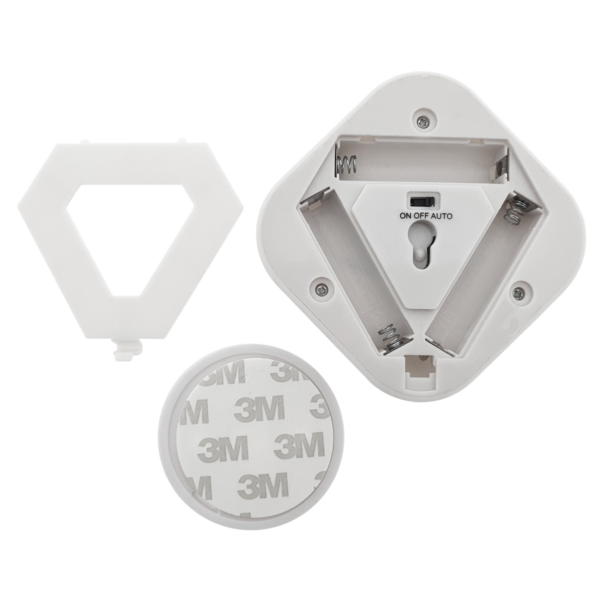 LED Nachtlampje met sensor LED/0,5W/4,5V 3xAAA wit