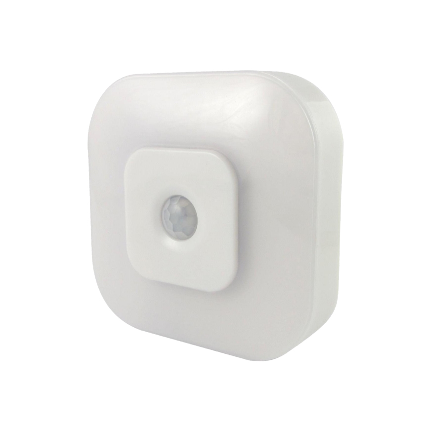 LED Nachtlampje met sensor LED/0,5W/4,5V 3xAAA wit