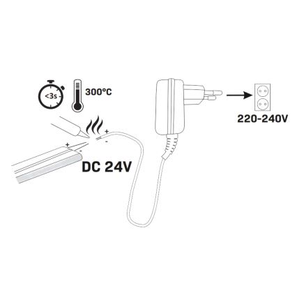 LED Neon Strip 5m LED/48W/24V 4000K IP65