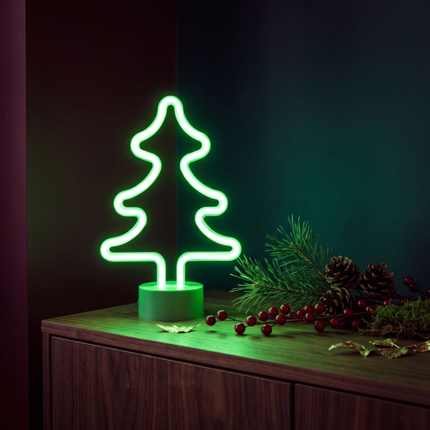 LED neon tafeldecoratie LED/2W/3xAA USB boom