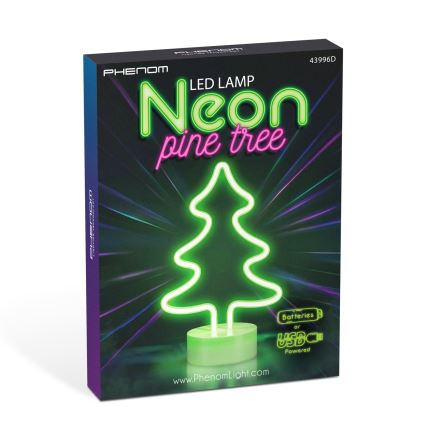 LED neon tafeldecoratie LED/2W/3xAA USB boom