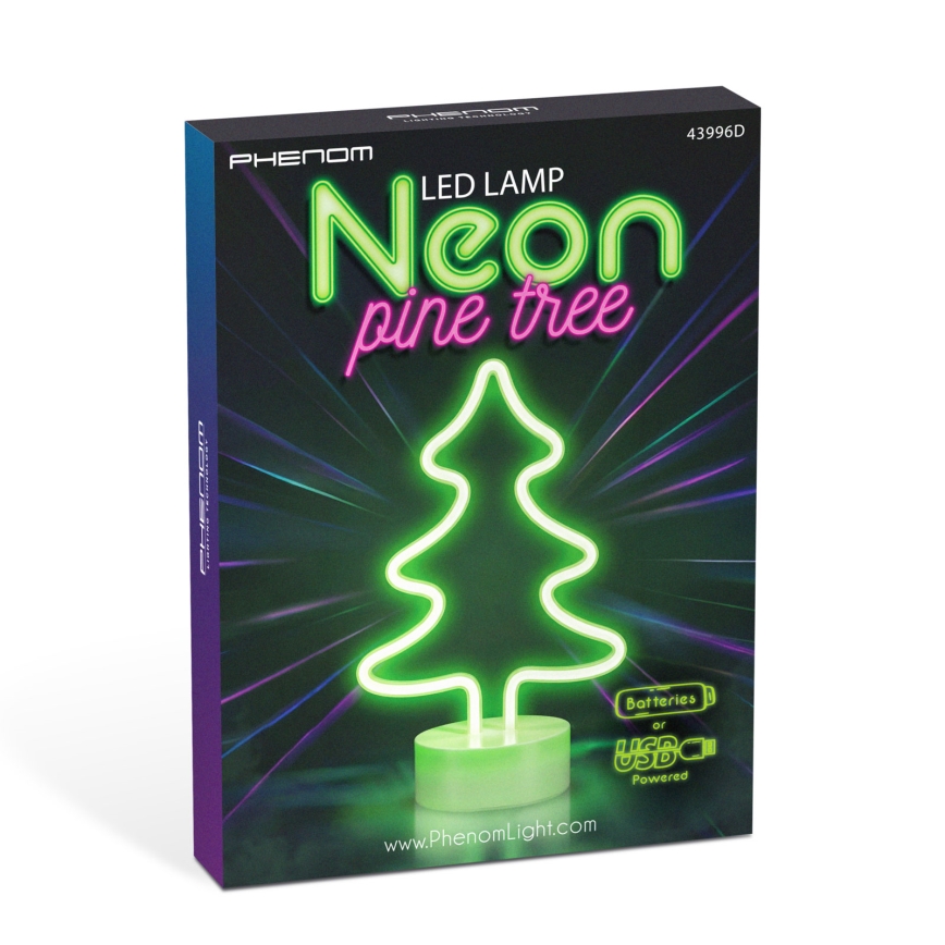 LED neon tafeldecoratie LED/2W/3xAA USB boom