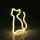 LED Neon-wanddecoratie CAT LED/3W/3xAA USB geel