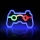 LED Neon-wanddecoratie GAME LED/3W/3xAA USB blauw