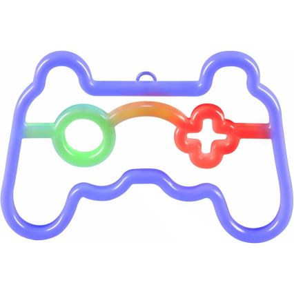 LED Neon-wanddecoratie GAME LED/3W/3xAA USB blauw