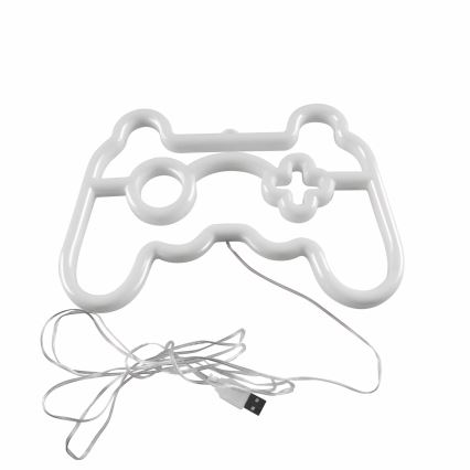 LED Neon-wanddecoratie GAME LED/3W/3xAA USB blauw
