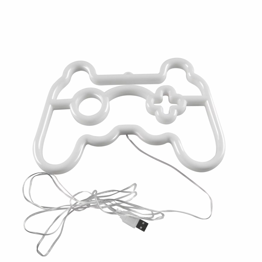LED Neon-wanddecoratie GAME LED/3W/3xAA USB blauw