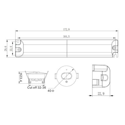 LED Noodgeval Hangende plafondverlichting GATRION LED/1W/230V 6000K