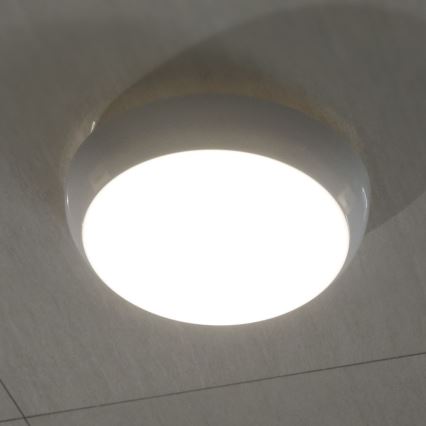 LED Noodplafondlamp met sensor LED/8W/16W/20W/230V IP65 3000/4000/6500K diameter 32 cm