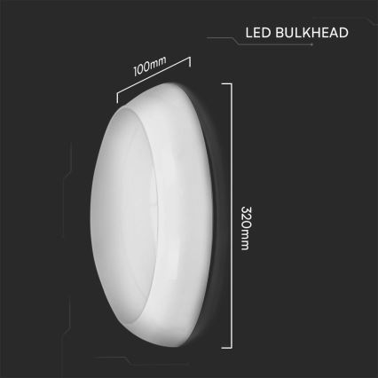 LED Noodplafondlamp met sensor LED/8W/16W/20W/230V IP65 3000/4000/6500K diameter 32 cm