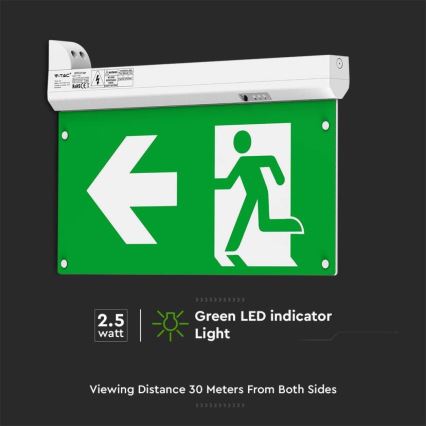 LED Noodverlichting EMERGENCY EXIT LED/2,5W/230V 4in1 6000K