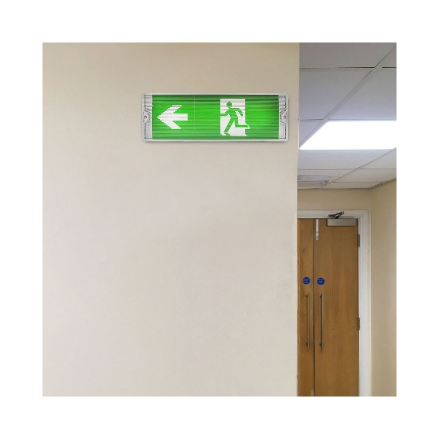 LED Noodverlichting EMERGENCY EXIT LED/3W/230V IP65 6000K 1200mAh