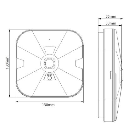 LED Noodverlichting GATRION LED/3W/230V 6000K IP54