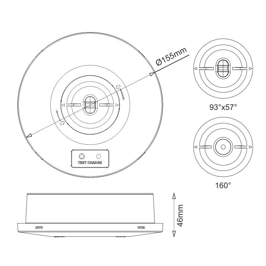 LED Noodverlichtingsarmatuur LED/2W/230V 6000K IP65 3200 mAh