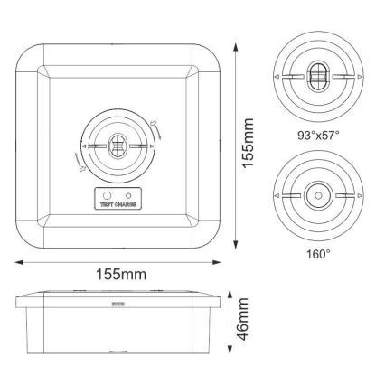LED Noodverlichtingsarmatuur LED/2W/230V 6000K IP65 3200 mAh