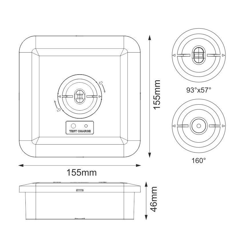 LED Noodverlichtingsarmatuur LED/2W/230V 6000K IP65 3200 mAh
