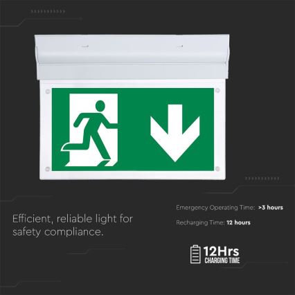 LED Noodverlichting NOODUITGANG SAMSUNG CHIP LED/2W/230V 6000K