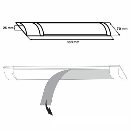 LED Onder keukenkast verlichting LED/18W/230V 4000K 60 cm wit