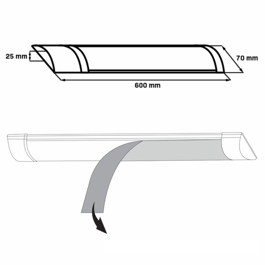 LED Onder keukenkast verlichting LED/18W/230V 4000K 60 cm wit