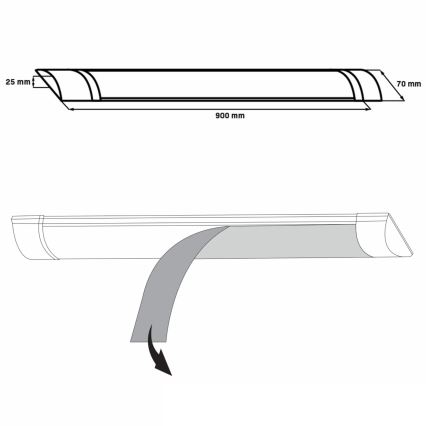 LED Onder keukenkast verlichting LED/30W/230V 4000K 90 cm wit