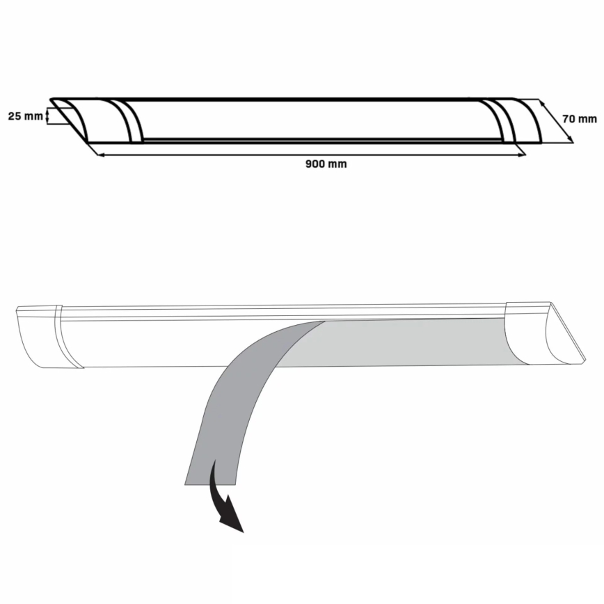 LED Onder keukenkast verlichting LED/30W/230V 4000K 90 cm wit