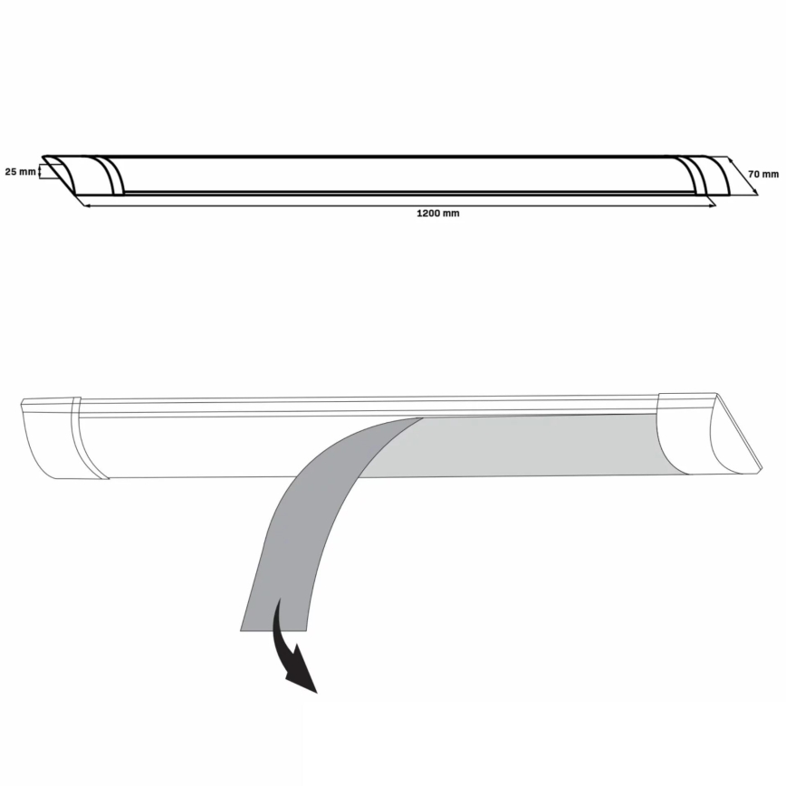LED Onder keukenkast verlichting LED/36W/230V 4000K 120 cm wit