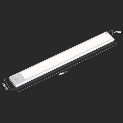 LED Onder keukenkast verlichting met sensor LED/2,5W/5V 4000K 3000 mAh