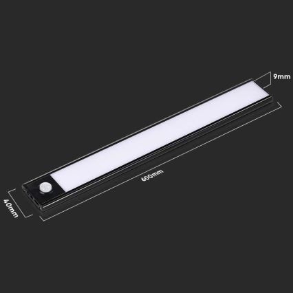 LED Onder keukenkast verlichting met sensor LED/2,5W/5V 4000K 3000 mAh