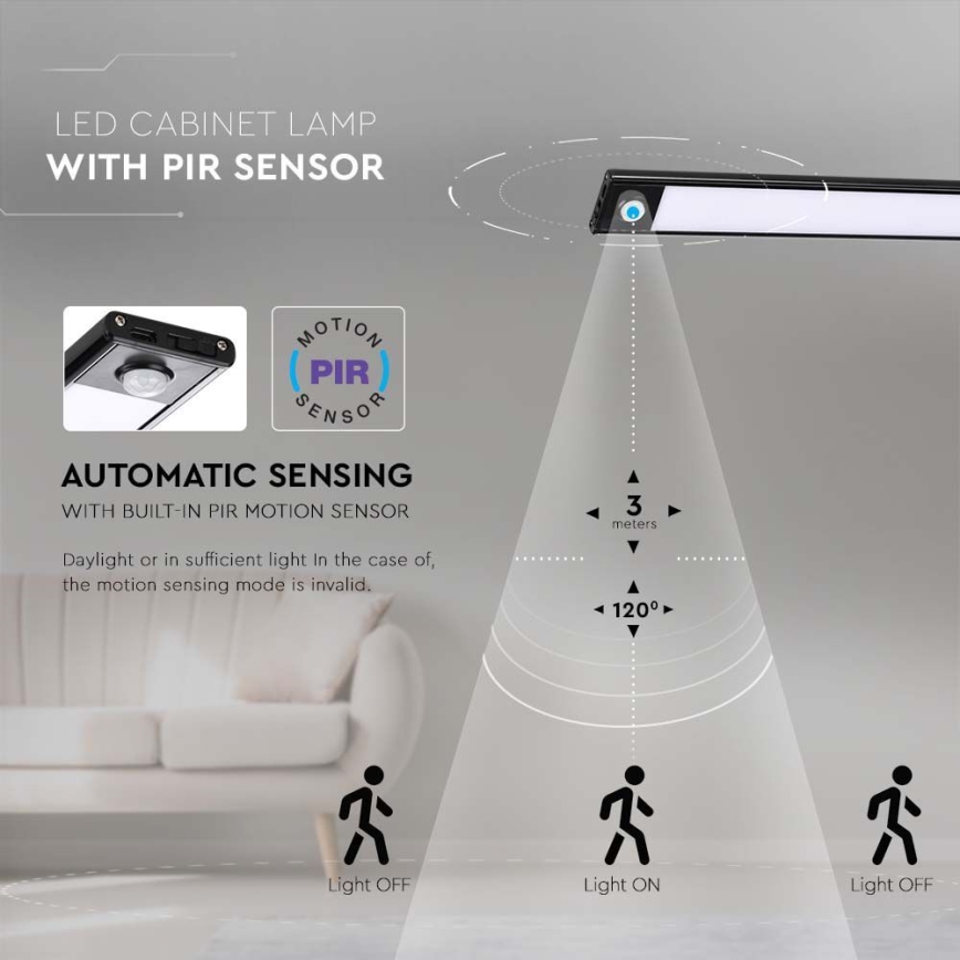 LED Onder keukenkast verlichting met sensor LED/2W/5V 2200 mAh 3000K