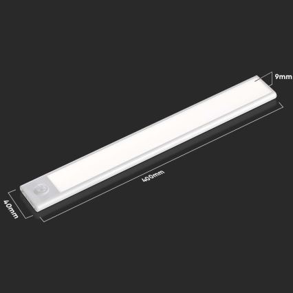 LED Onder keukenkast verlichting met sensor LED/2W/5V 4000K 2200 mAh