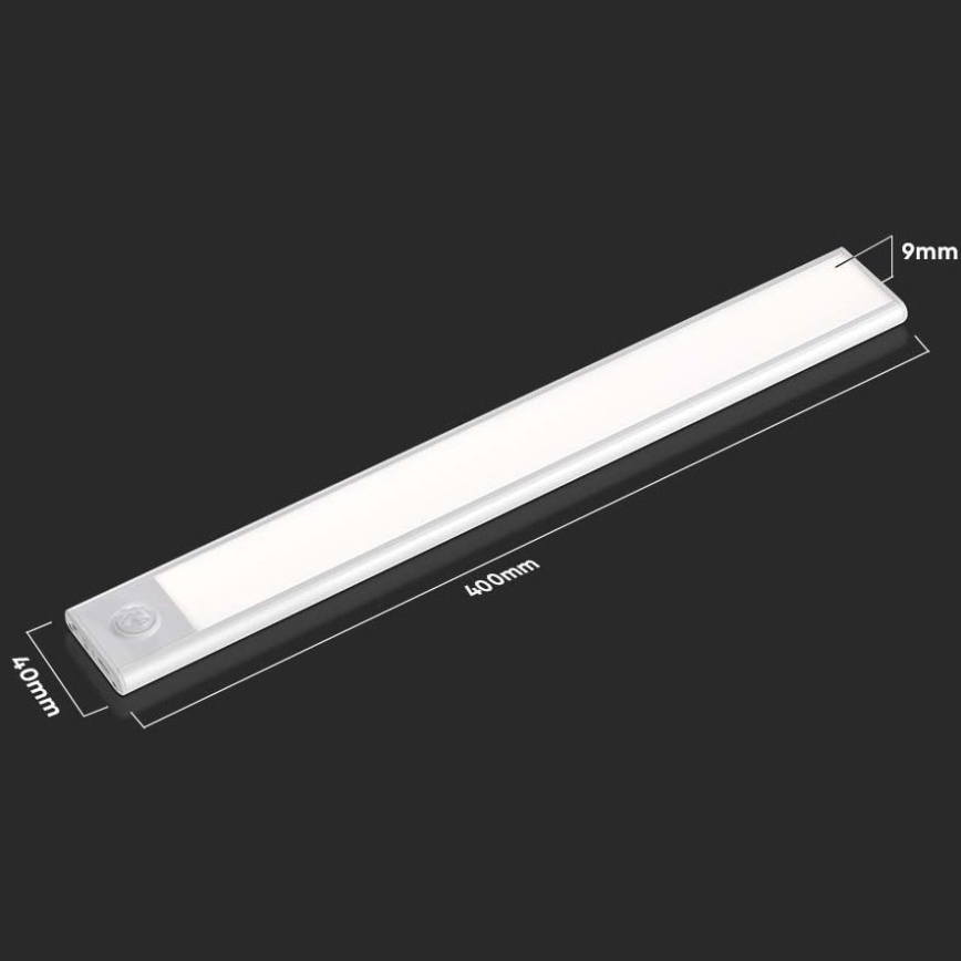 LED Onder keukenkast verlichting met sensor LED/2W/5V 4000K 2200 mAh