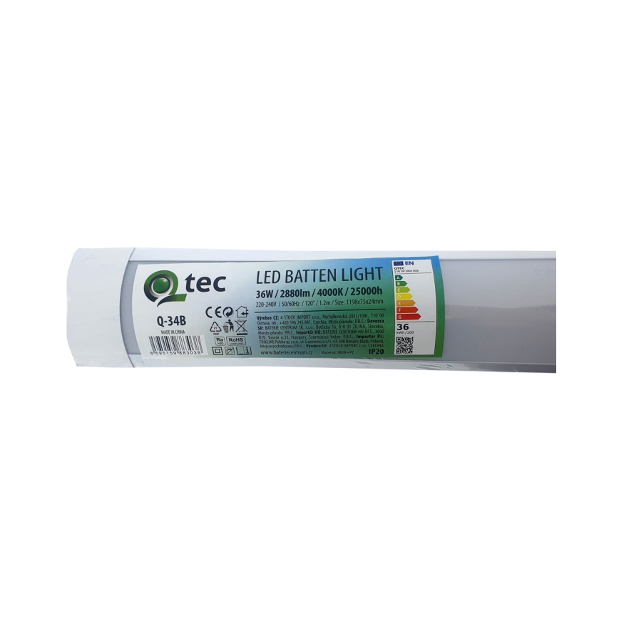 LED Onder keukenkast verlichting QTEC LED/36W/230V 120 cm wit