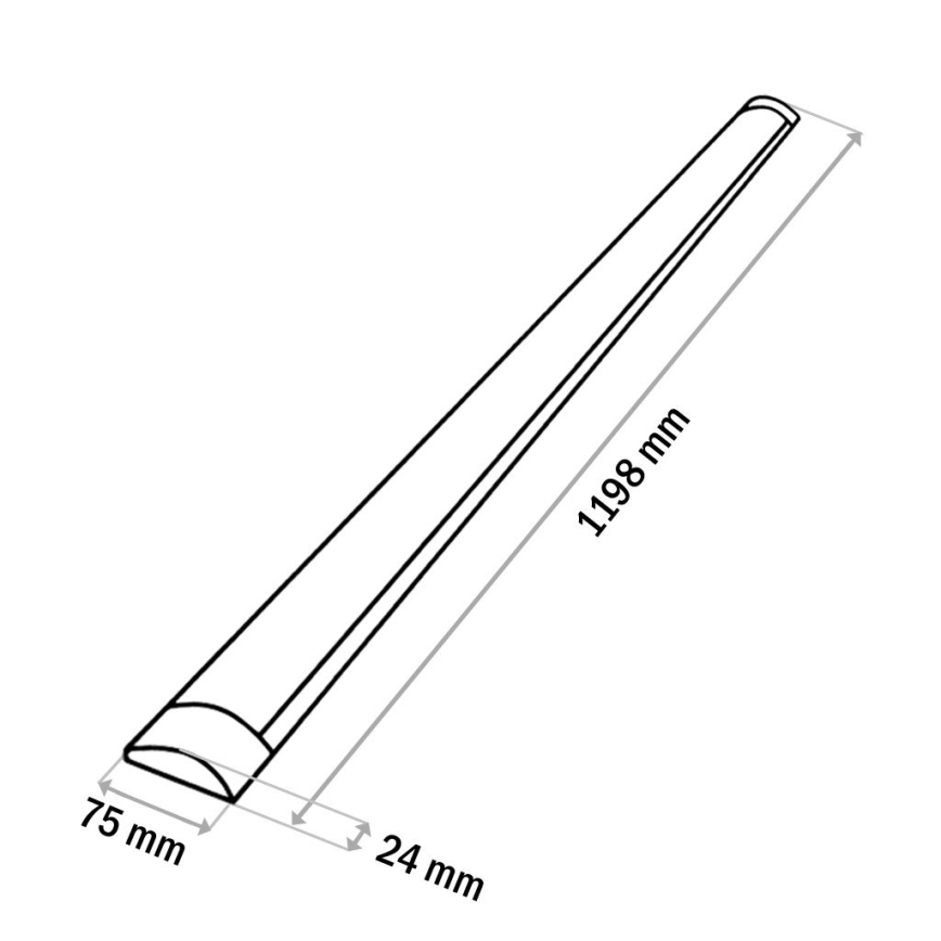 LED Onder keukenkast verlichting QTEC LED/36W/230V 120 cm zwart