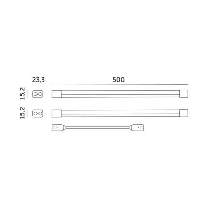 LED Onder keukenkast verlichting voor het kweken van planten GROWLY 2xLED/8,5W/230V wit