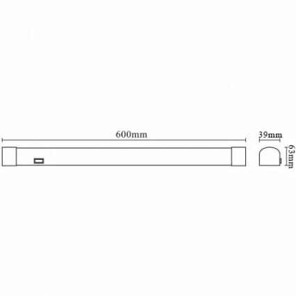 LED onderbouwlamp LED/15W/230V 60 cm IP44 wit