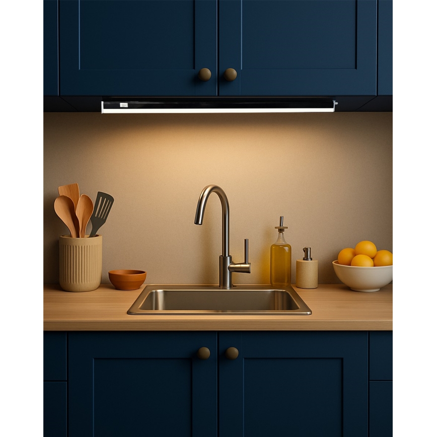 LED onderbouwlamp TUBE LED/9W/230V 60 cm zwart