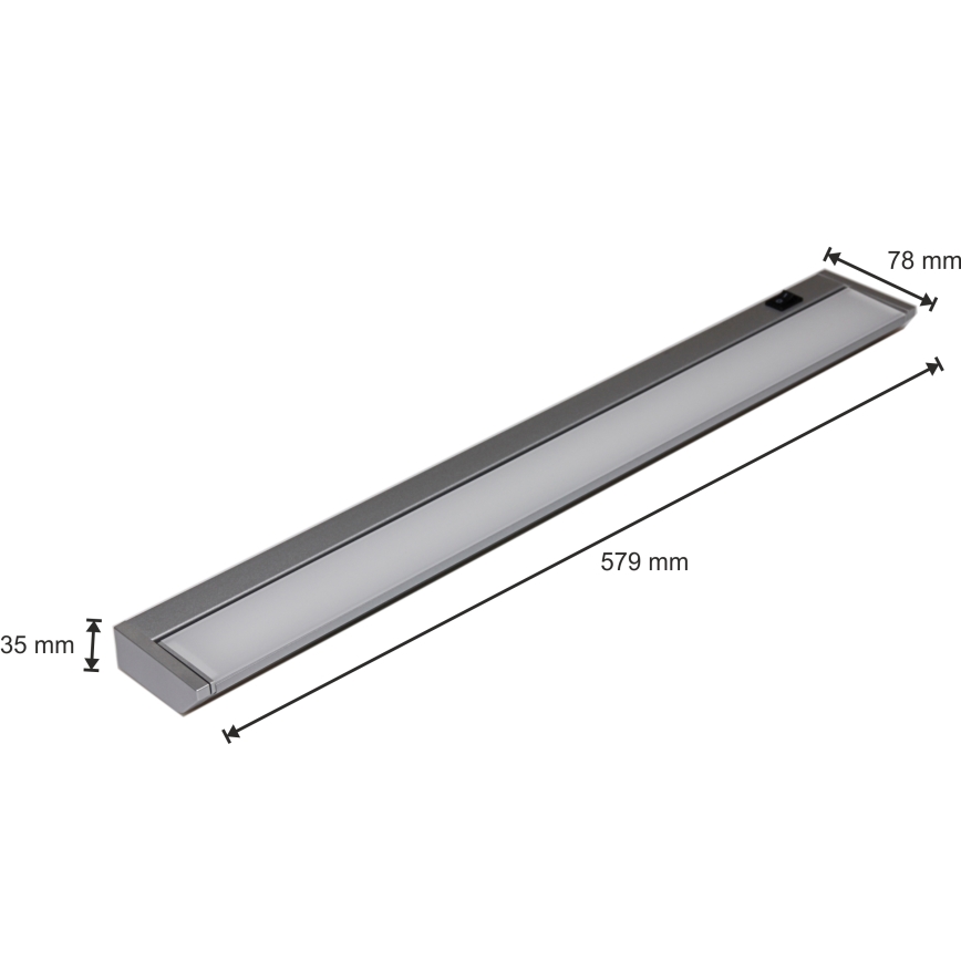 LED Onderbouwverlichting keuken LED/10W/230V zilver