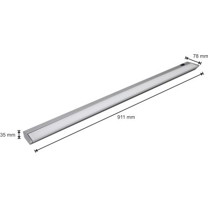 LED Onderbouwverlichting keuken LED/15W/230V zilver