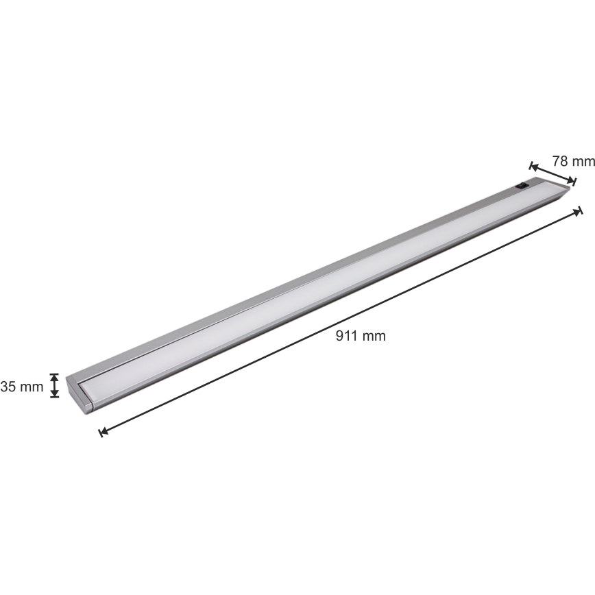 LED Onderbouwverlichting keuken LED/15W/230V zilver