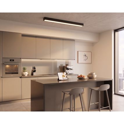 LED opbouw-/hanglamp aan kabel LED/44W/230V 3000K 120 cm zwart