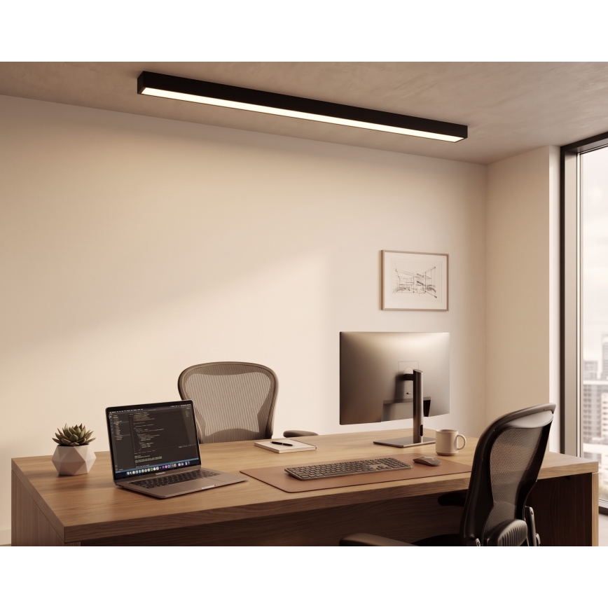 LED opbouw-/hanglamp aan kabel LED/44W/230V 3000K 120 cm zwart