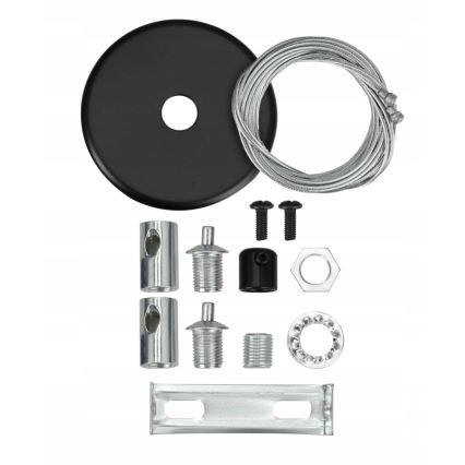 LED opbouw-/hanglamp aan kabel LED/44W/230V 3000K 120 cm zwart