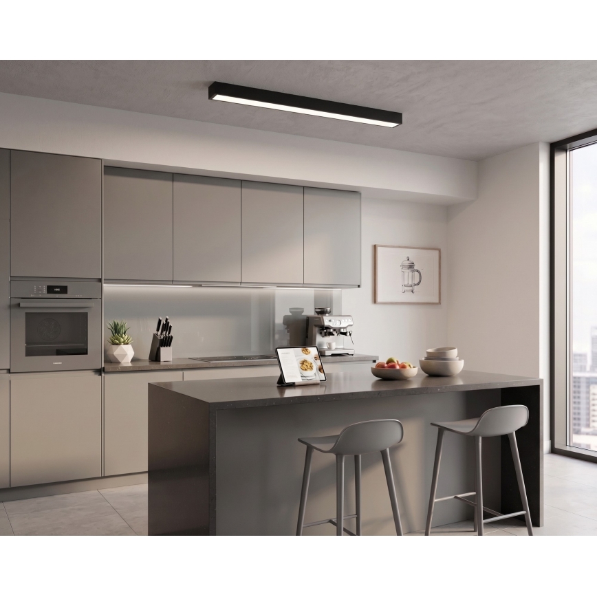 LED Opbouw-/hanglamp aan kabel LED/44W/230V 4000K 120 cm zwart