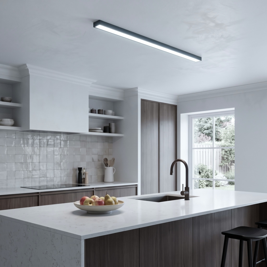 LED opbouw-/hanglamp aan kabel LED/44W/230V 6000K 120 cm zwart