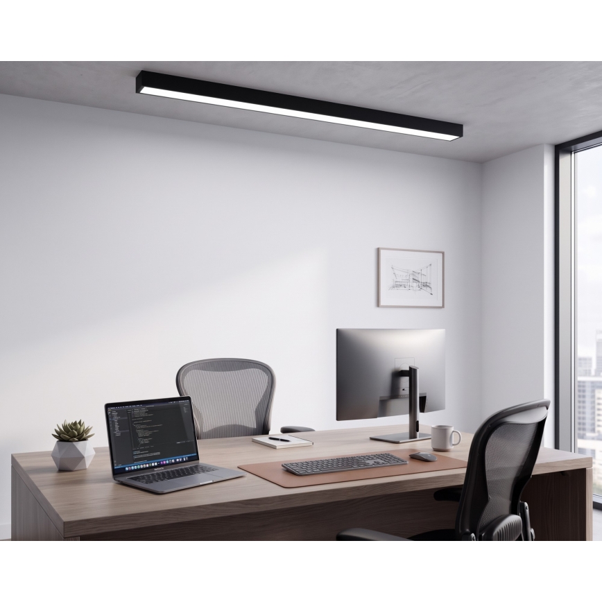 LED opbouw-/hanglamp aan kabel LED/44W/230V 6000K 120 cm zwart