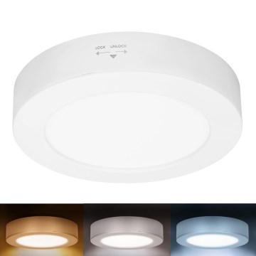 LED opbouw-/inbouwpaneel 2-in-1 LED/12W/230V 3000/4000/6000K Ø17 cm IP54 wit