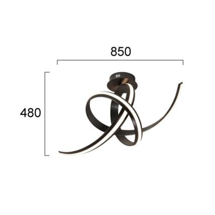 LED opbouwkroonluchter AREZIA LED/41W/230V zwart